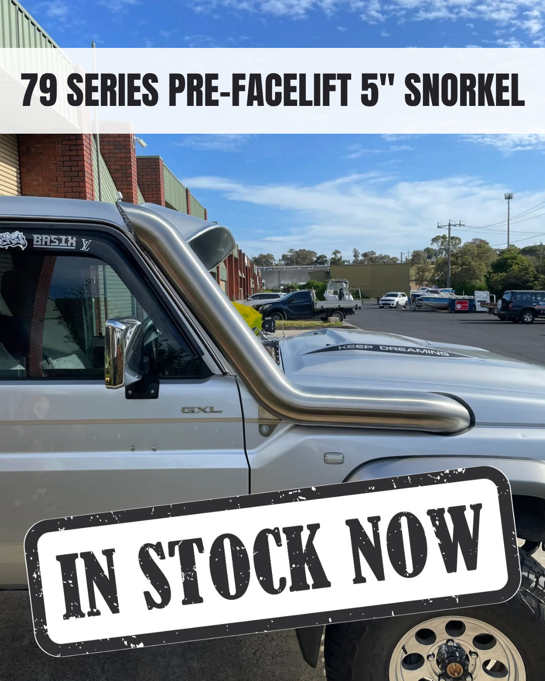 IN STOCK - 79 SERIES PRE-FACELIFT 5" SNORKEL - LOW-CUT - SEAMLESS STAINLESS
