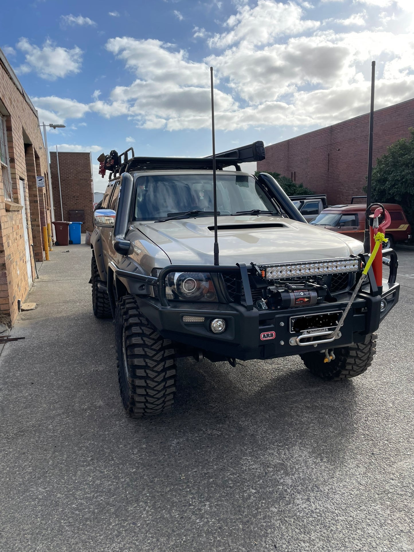 Nissan GU Patrol - Series 4 - Drivers Side 5" Mid Entry Stainless Snorkel