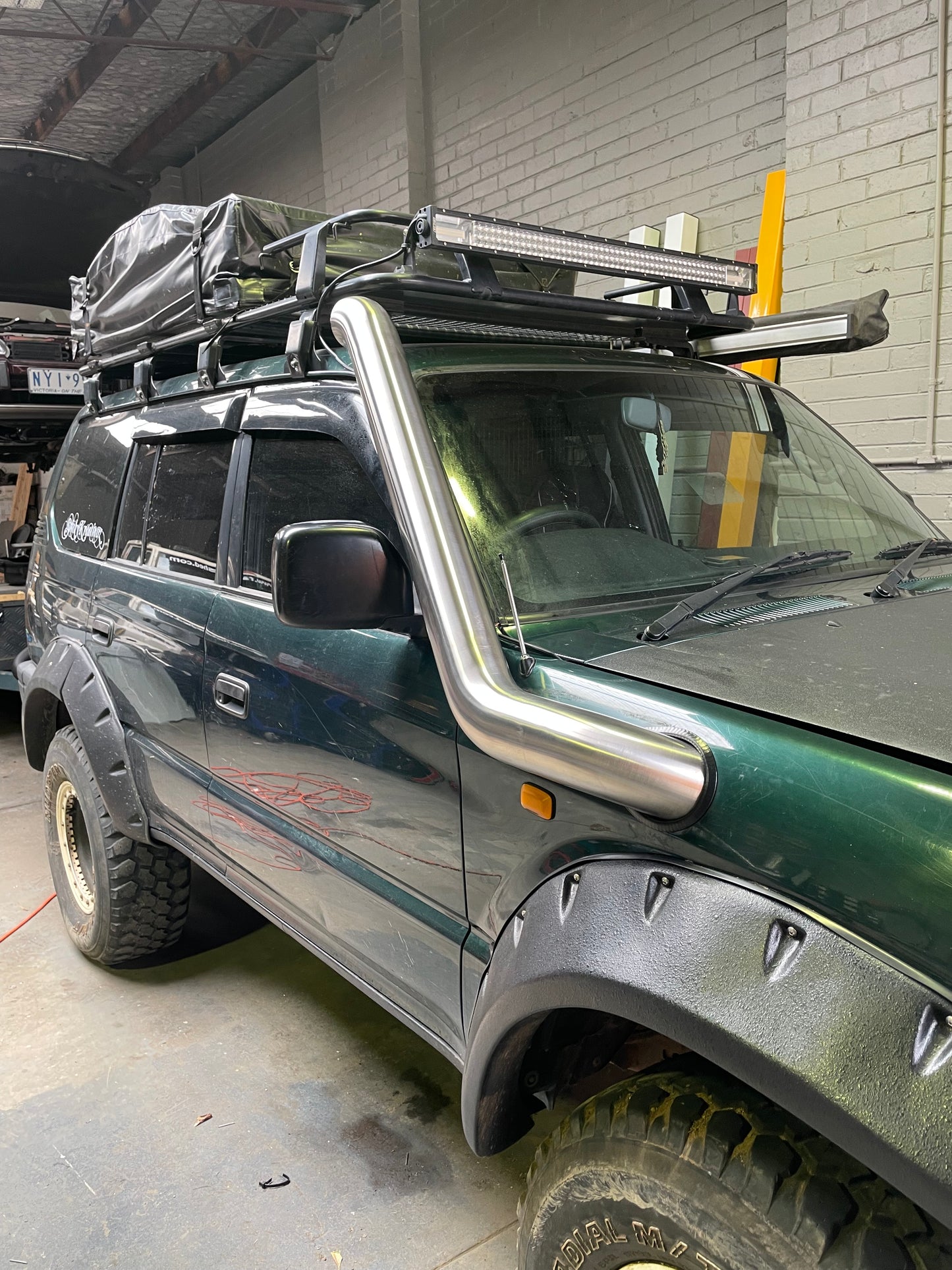 90 Series Toyota Prado Mid-Entry Stainless Snorkel