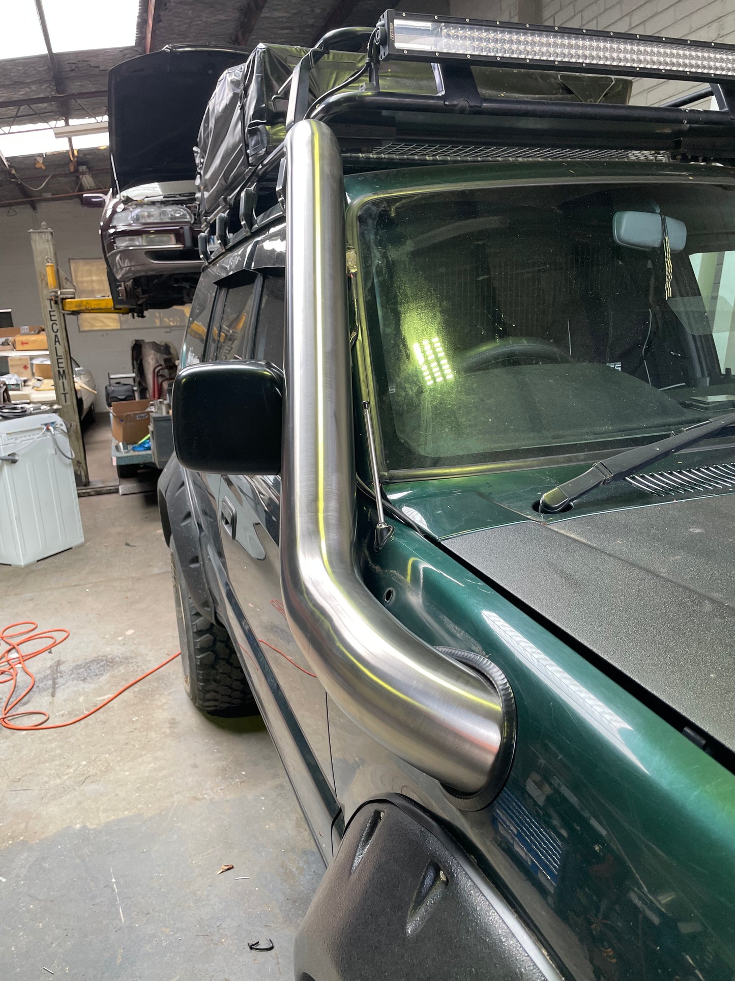 90 Series Toyota Prado Mid-Entry Stainless Snorkel