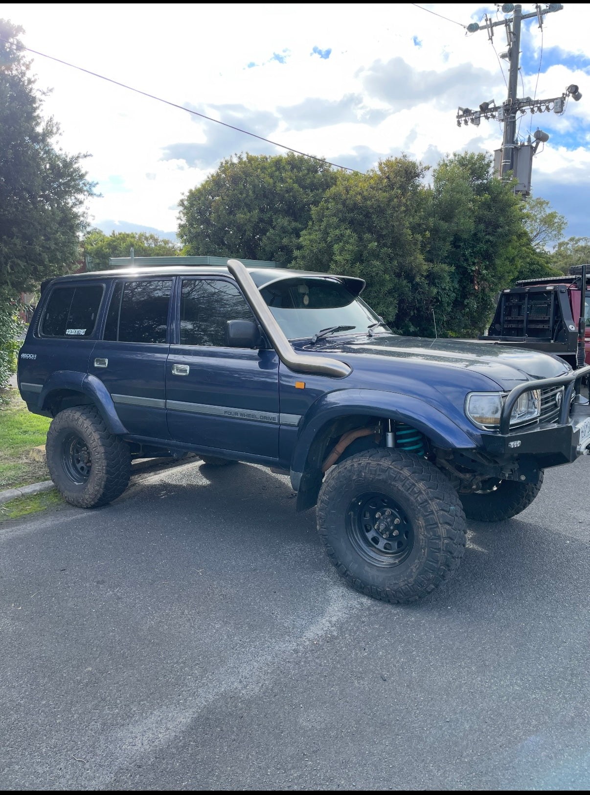 80 Series Toyota Landcruiser 4" Mid-Entry Stainless Snorkel