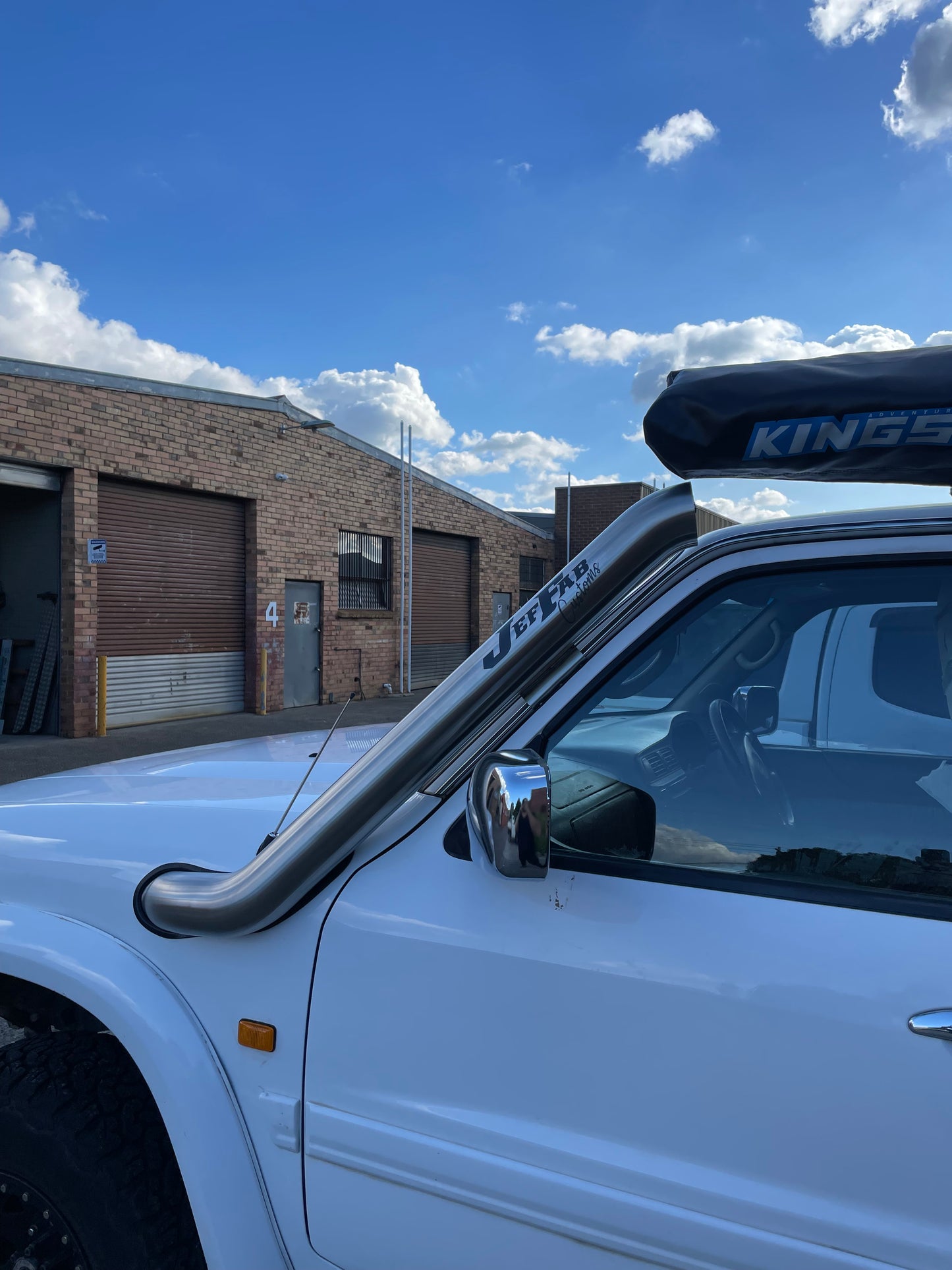 Nissan GU Patrol 4" Passenger Side Stainless Snorkel to suit series 1, 2 & 3