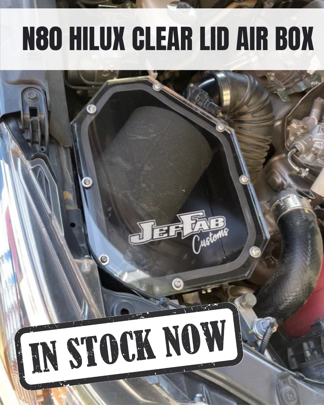 IN STOCK - N80 HILUX CLEAR LID AIR BOX - SATIN BLACK