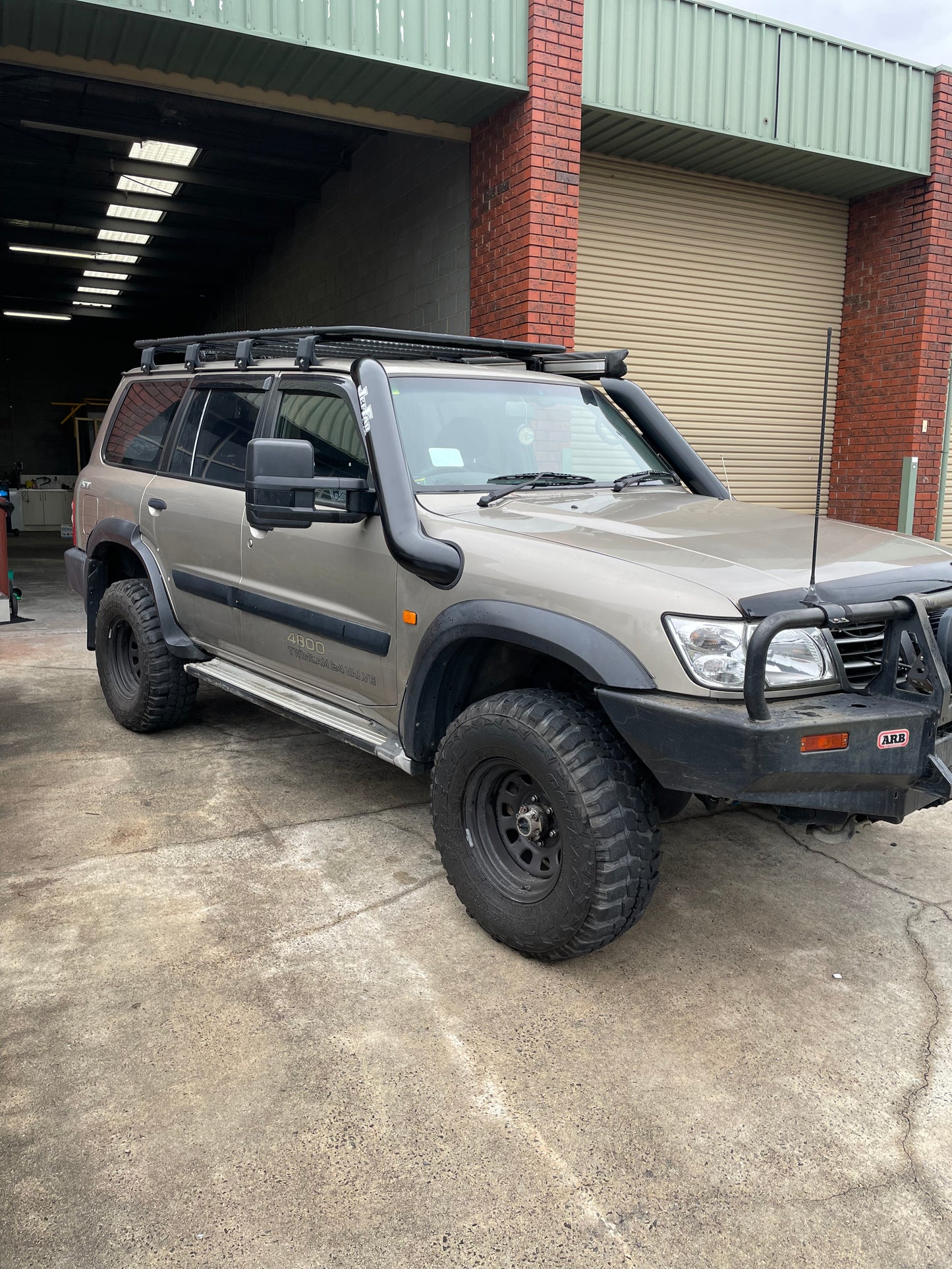 Nissan GU Patrol S1-3 Drivers Side 5" Mid Entry Stainless Snorkel