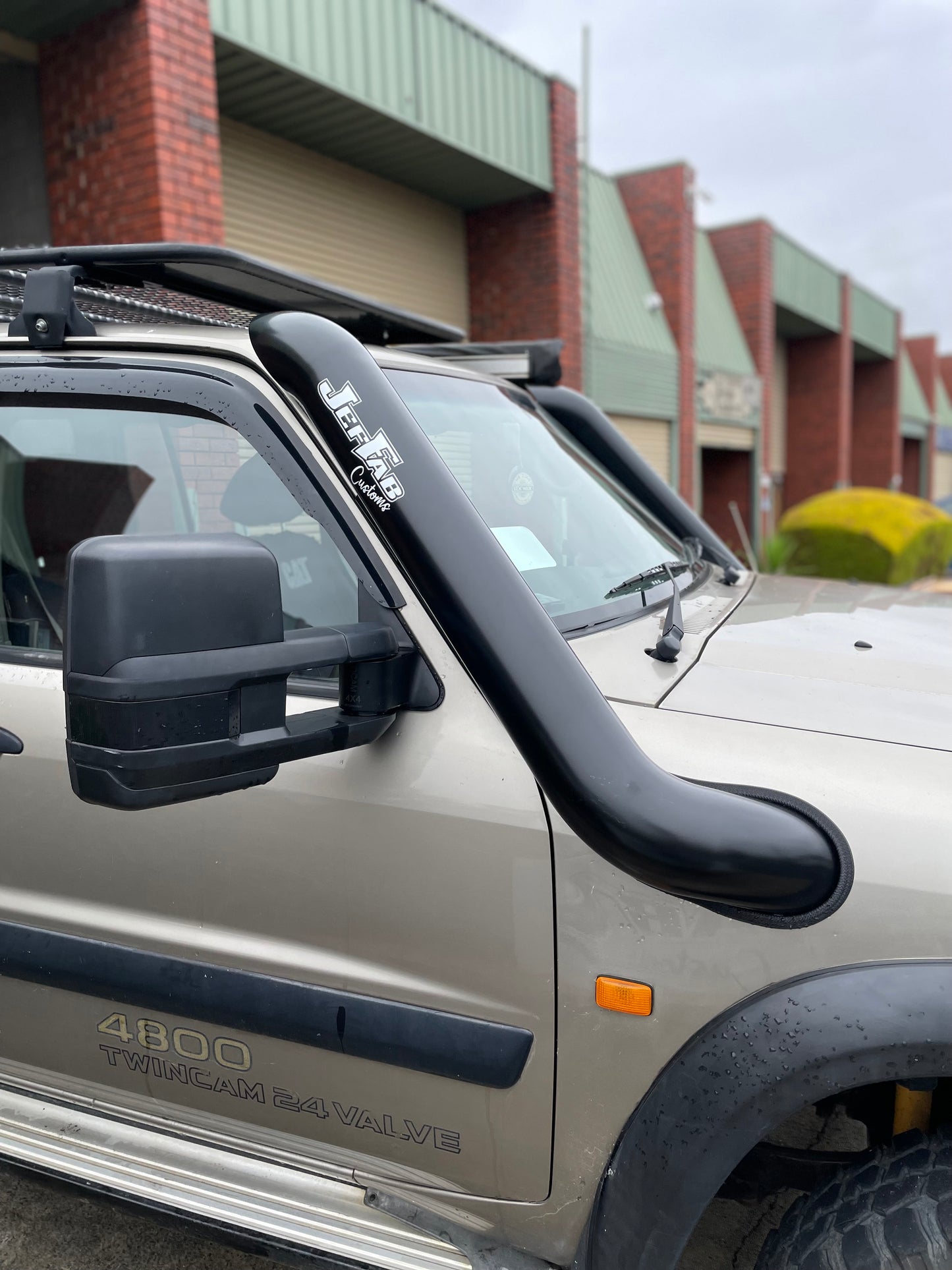 Nissan GU Patrol S1-3 Drivers Side 5" Mid Entry Stainless Snorkel