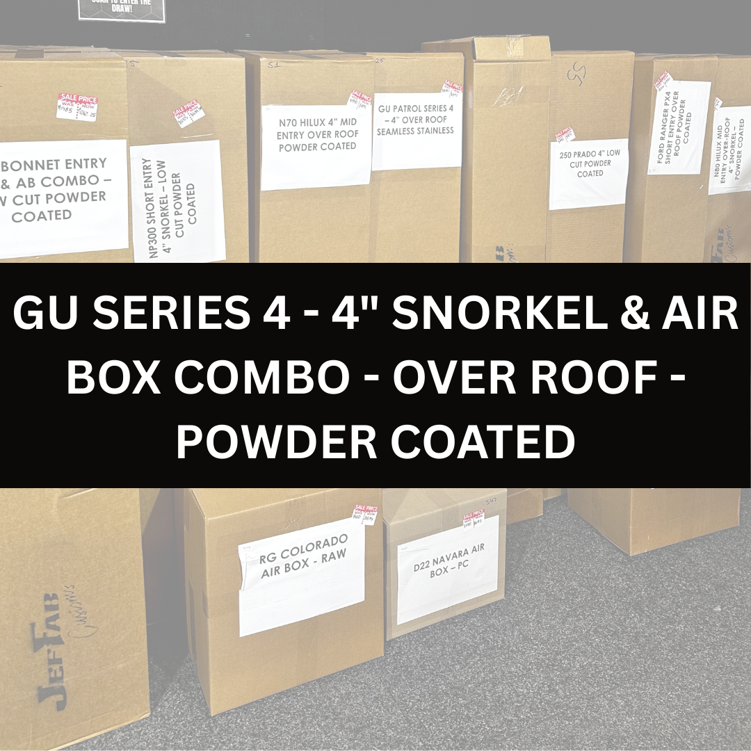 IN STOCK - GU PATROL SERIES 4 - 4" SNORKEL & AIR BOX COMBO - OVER ROOF