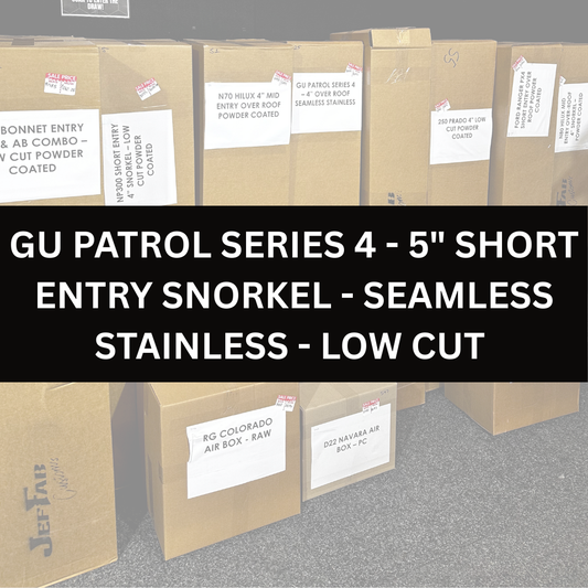 IN STOCK - GU PATROL SERIES 4 - 5" SHORT ENTRY SNORKEL -SEAMLESS STAINLESS