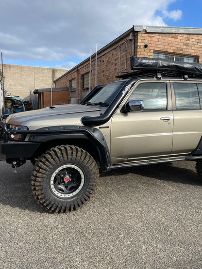 Nissan GU Patrol - Series 4 - Passenger Side 5" Mid EntryStainless Snorkel