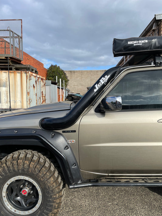 Nissan GU Patrol - Series 4 - Passenger Side 5" Mid EntryStainless Snorkel