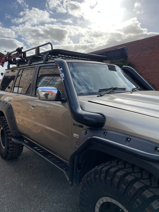 Nissan GU Patrol - Series 4 - Drivers Side 5" Mid Entry Stainless Snorkel