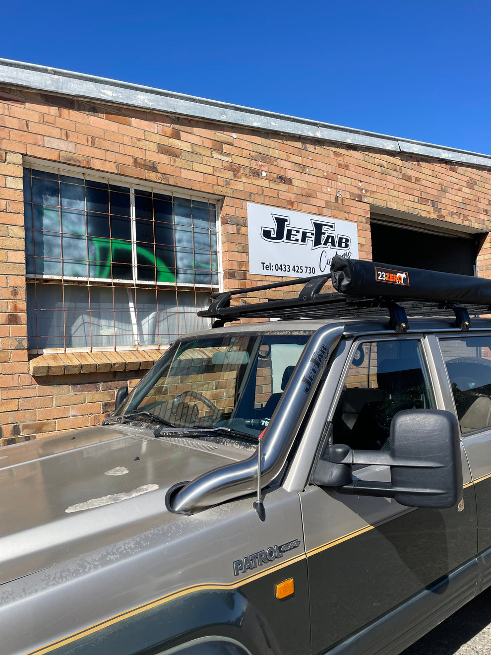 Nissan GQ Patrol Entry 4" Stainless Snorkel JefFab Customs