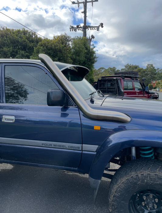 80 Series Toyota Landcruiser 4" Mid-Entry Stainless Snorkel