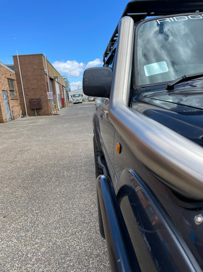 80 Series Toyota Landcruiser  4" Long-Entry Stainless Snorkel (safari cover up)