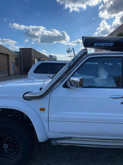 Nissan GU Patrol  4" Passenger Side Mid Entry Stainless Snorkel to suit series 1, 2 & 3