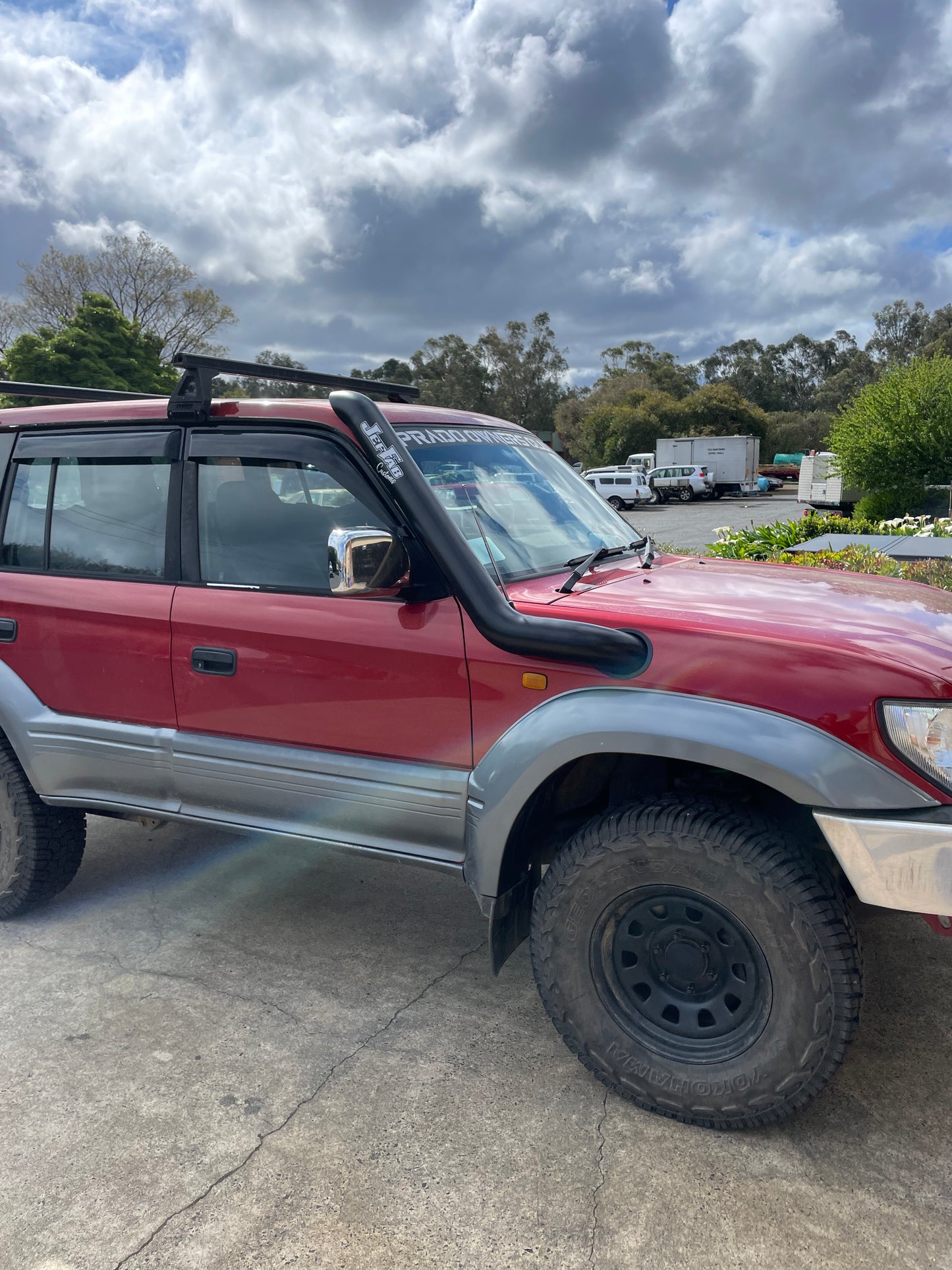 90 Series Toyota Prado Mid-Entry Stainless Snorkel