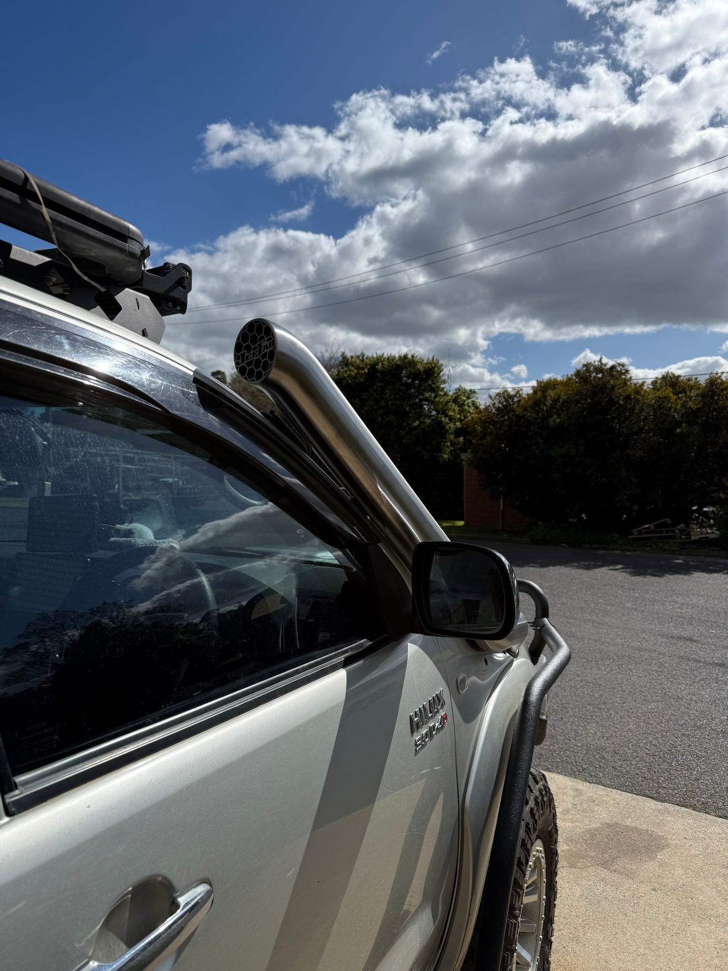 N70 Toyota Hilux -SAFARI COVER - 4" Stainless Snorkel